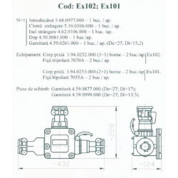 Cutie derivatie cu prize si fise bipolare 16A, Cod Ex 101